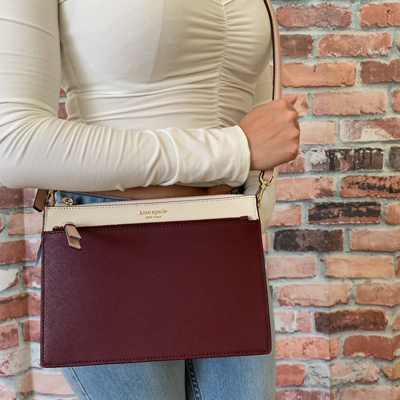 kate spade Handbags - Kate spade CAMERON zip crossbody cherrywood maroon